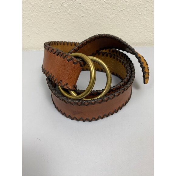 J. Crew Brown Leather Belt Women size Small/ Medium Boho Western Cowboy Rodeo - Picture 1 of 6